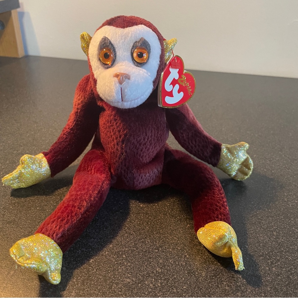 3/$12! Ty Beanie Baby - MONKEY Zodiac Sign - NWT!
